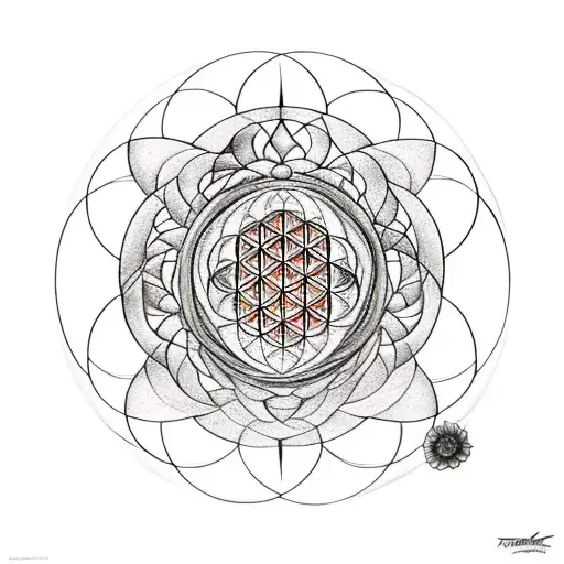 Flower Of Life On A Turtle