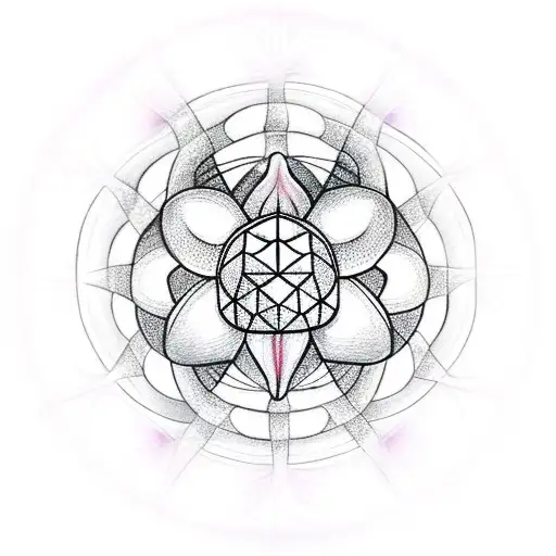 Draw Out An Entire Turtle For The Left Hand And Put The Flower Of Life On The Shell