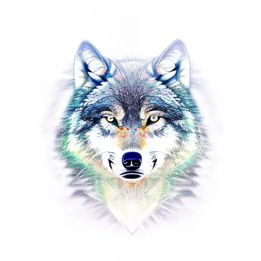 Forest Mountain Wolf Fog