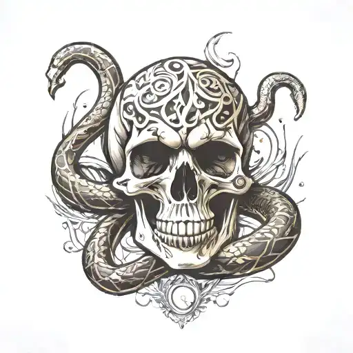 Skull And Snake