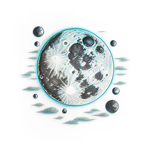 Moon Rising From A River