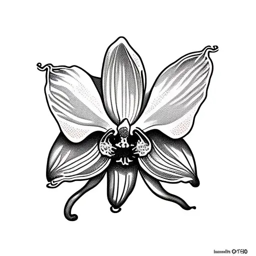 Orchid Plant With Cobwebs