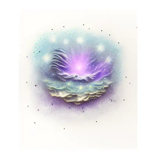 Smoky Purple And Blue Starry Sky Rising Out Of A Book