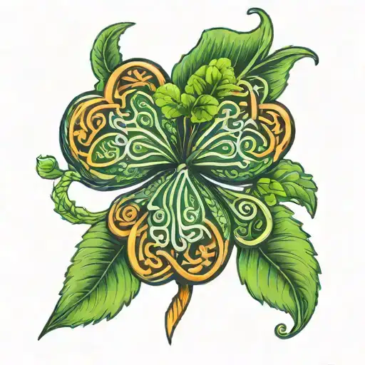 Celtic Four Leaf Clover