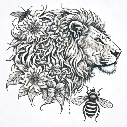Lion And Bee