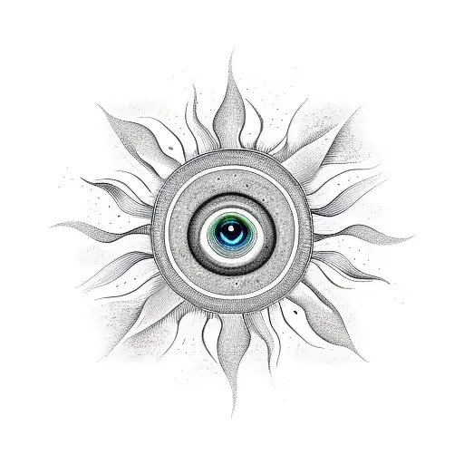 Sun With Fingerprint In The Center