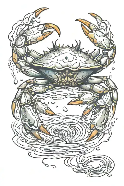 Crab Coming Out Of Water