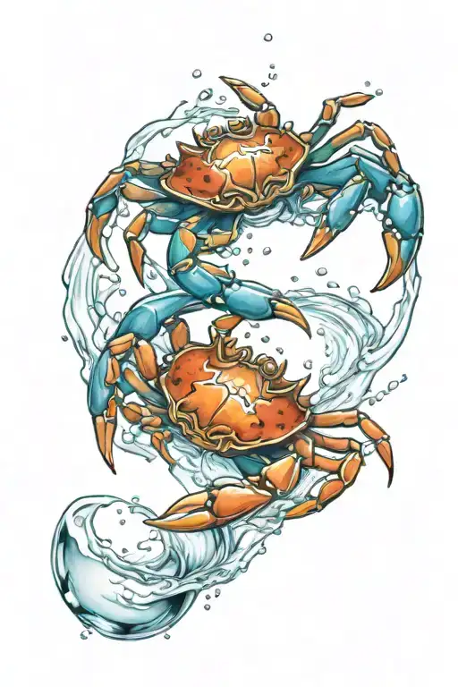 Crab Coming Out Of Water