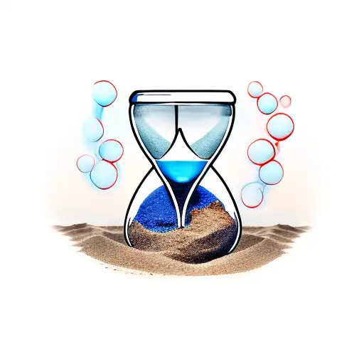Hourglass With A Hand In It Grabbing Sand