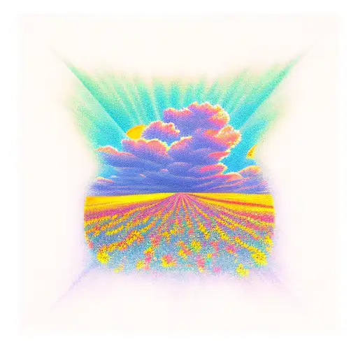 A View Out A Windshield Looking At A Beautiful Sunset Across A Field