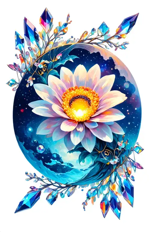 Crystal Flower Moon Rising