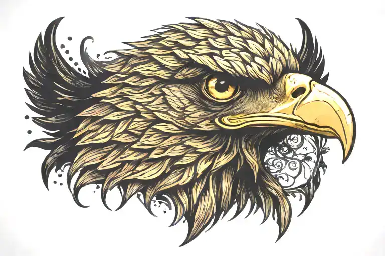 Blak Ad Gold Eagle Head