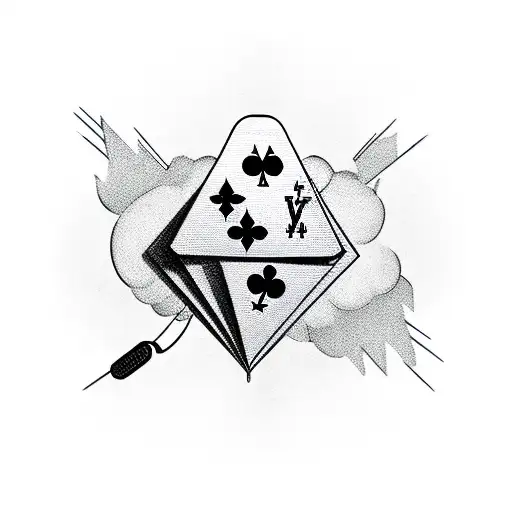 Paper Airplane With A Microphone And Vegas Dice