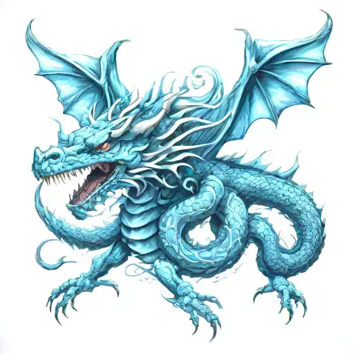 Dragon With Tentacles Wrapped