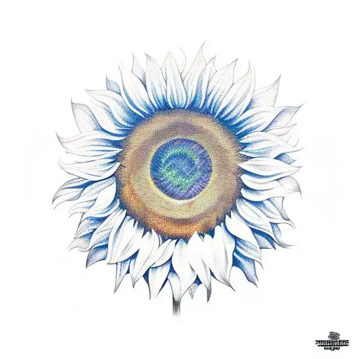 Colorful Sunflower And Hedgehog