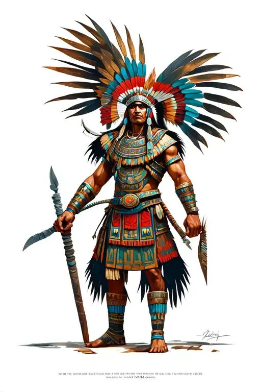 Aztec Warrior Standing