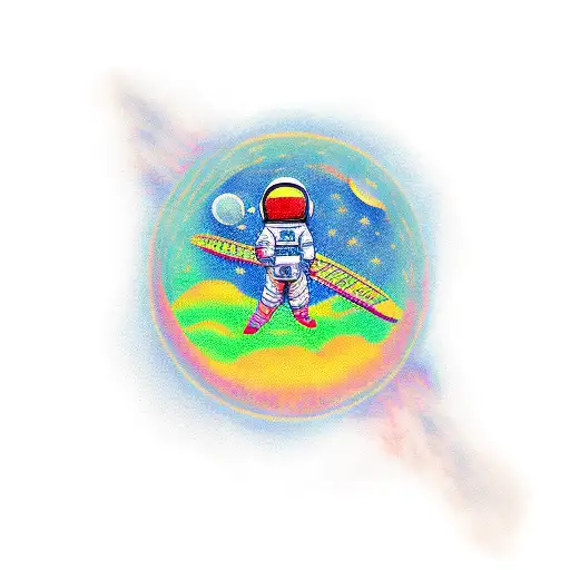 Astronaut Watching Sunrise