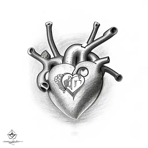 Drawing Heart Covered By The Inifine Symbol