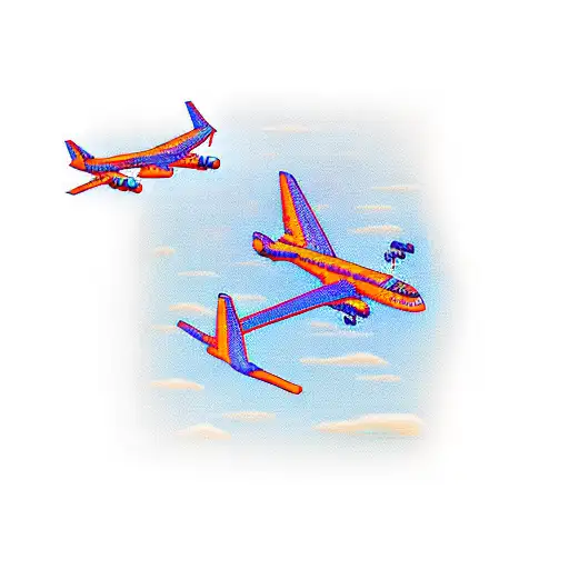 Airplane With Dad And Daughter