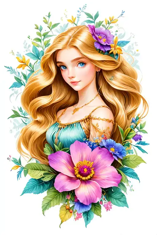 Rapunzel Themed With The Flower