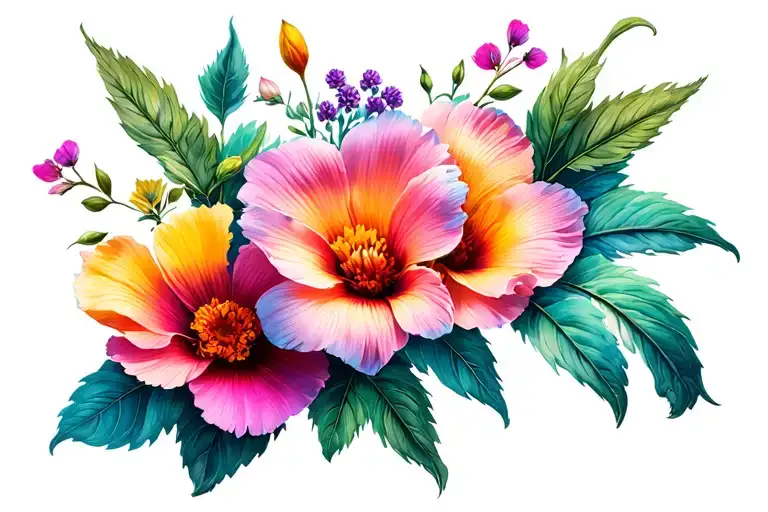 Plant And Flowers Blooming