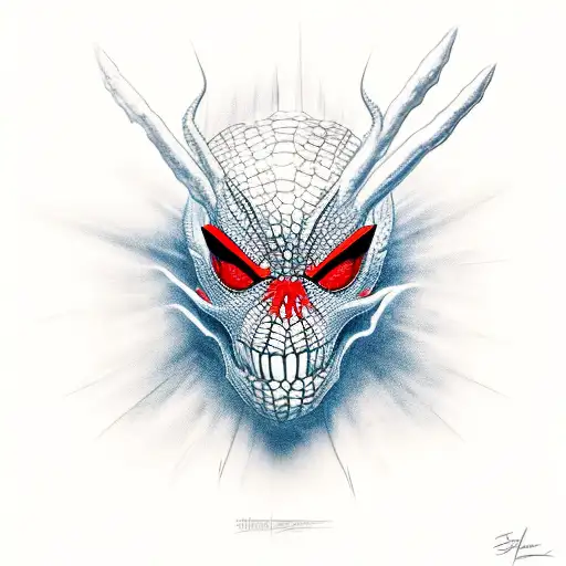 Spide Living In A Dragon Skull