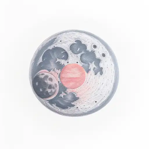 Setting Sun And Rising Moon