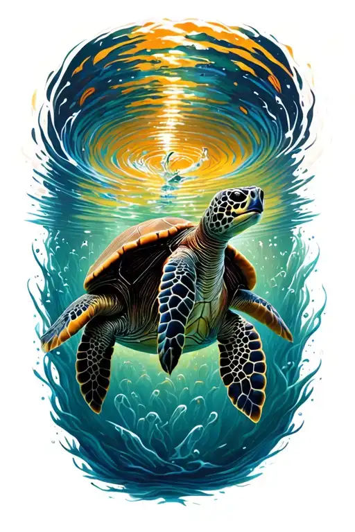 Sea Turtle Swimming