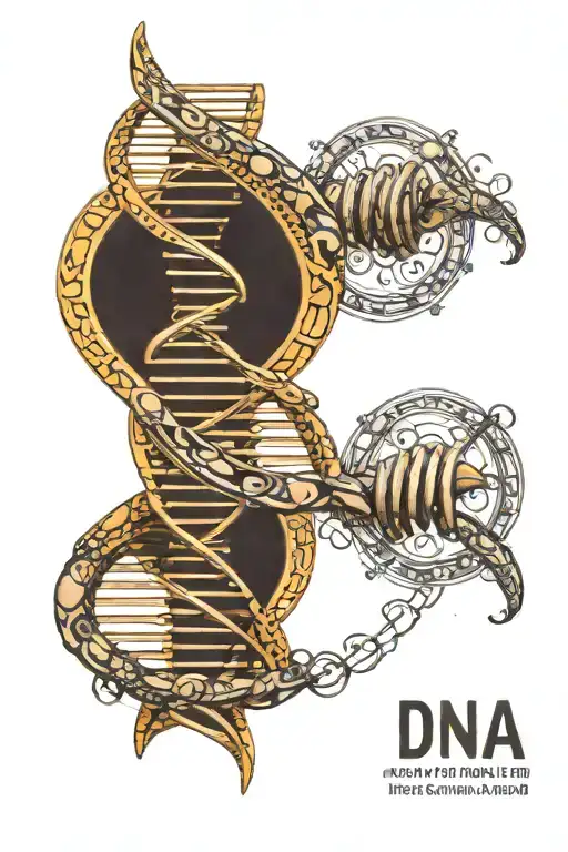 Dna Strand With Years 1970 And 1969