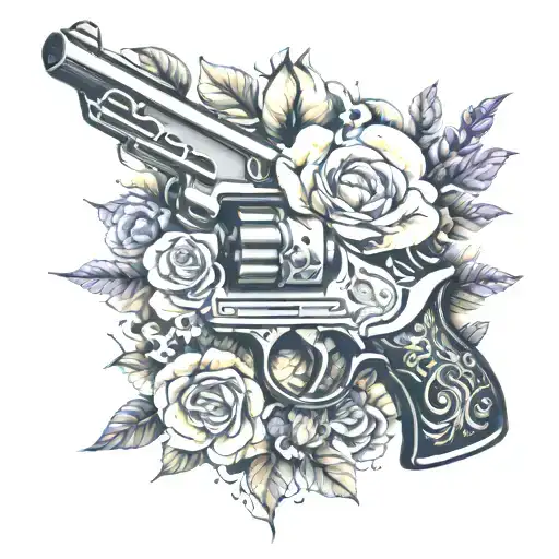 Gun Shooting Out Flowers Blooming