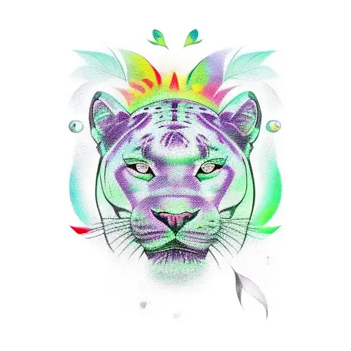 Panther With Jungle Background