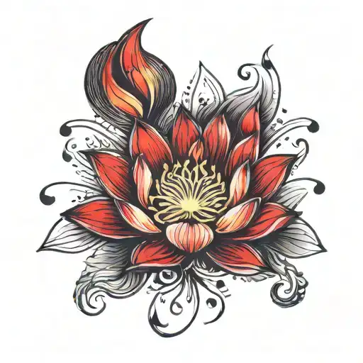 Black And Red Lotus