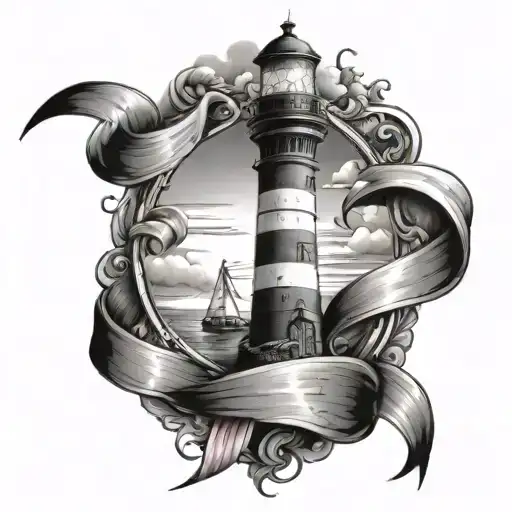 Lighthouse With Ribbon