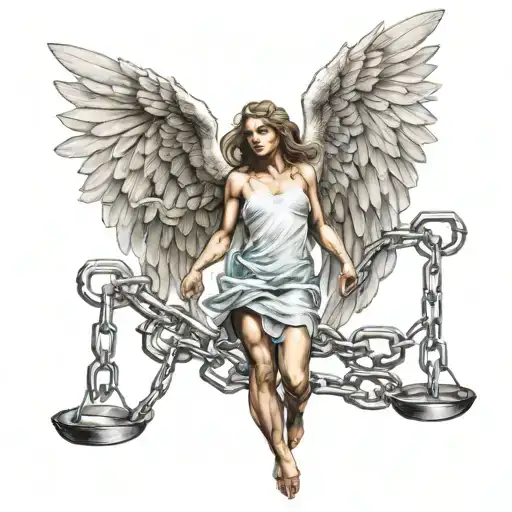 Angel Breaking Free From Chains