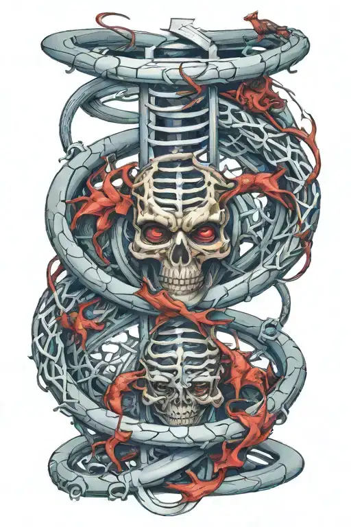 Devil Dna Double Helix Intertwined