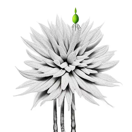 Botanical Japanese Plant Shading Tall Stalk