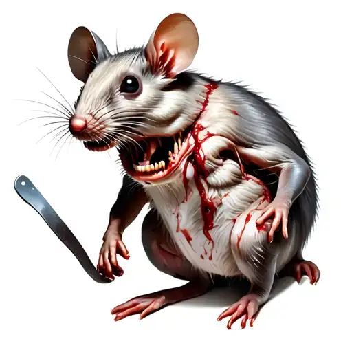 Zombie Rat Cheff Culinary Vagies Realism Style