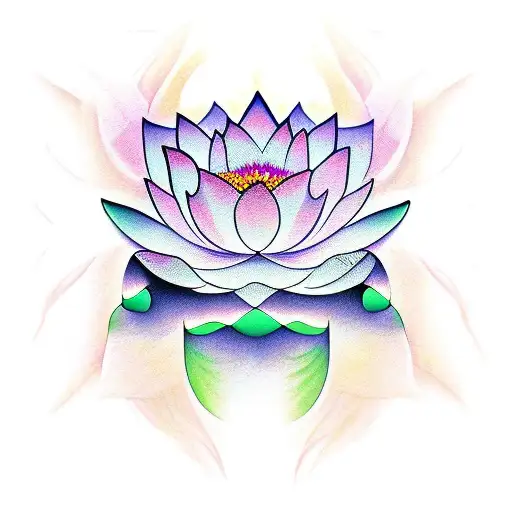 Lotus Flower With Words Trust The Process
