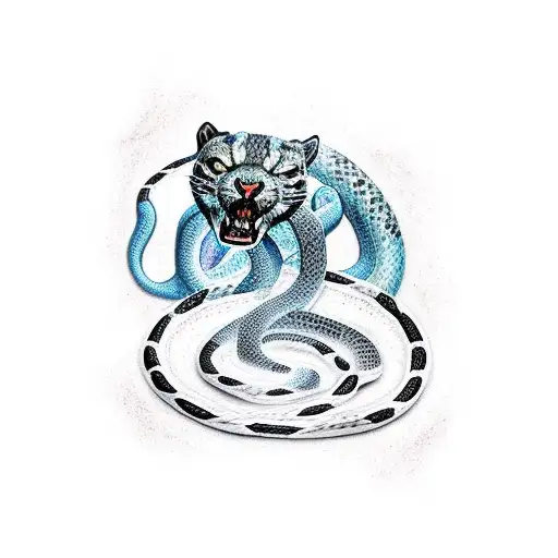 Fire And Ice Panther And Snake