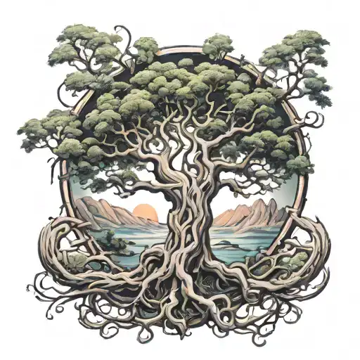 Trauma Healing With Tree Intertwined