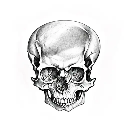Avenged Sevenfold Skull Surrounded By Architectural Elements