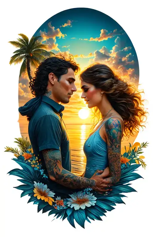 Couples Travel And Love Tatoo