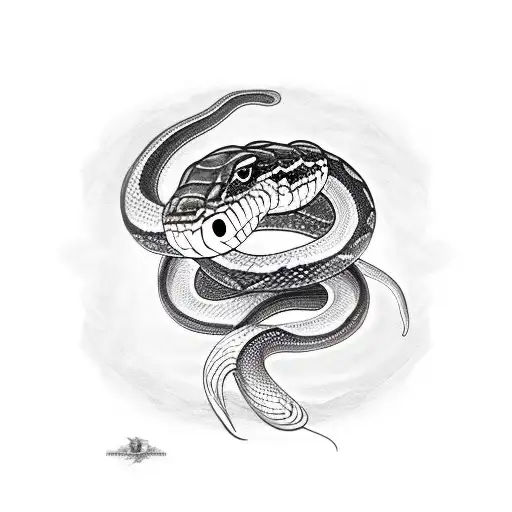 A Snake Wraps Around A Crown