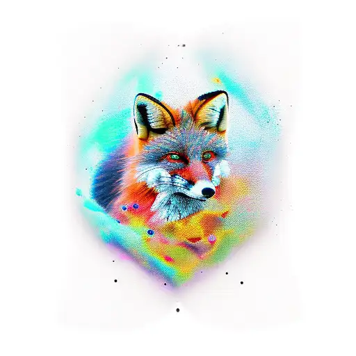 Sitting Fox With Face Up