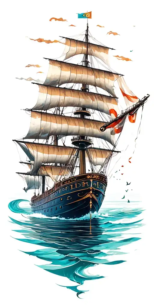 Underwater To Above Water Ship Sailing