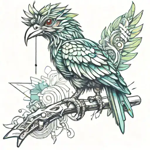 Cyberpunk Quetzel Bird