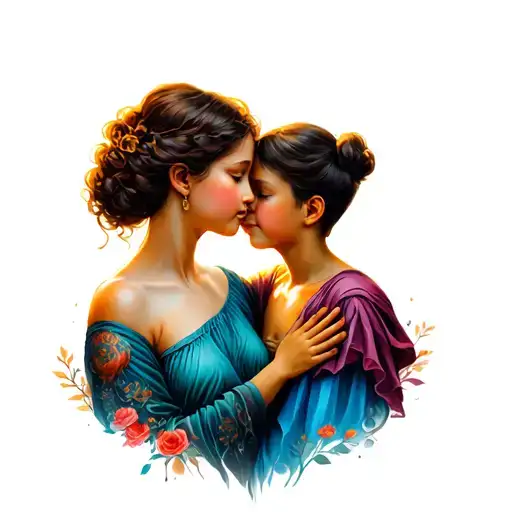 Mother And 2 Sons Love And Protection