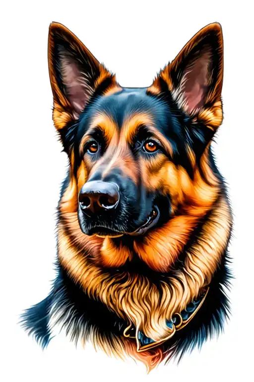 German Shepherd Dog Wearing