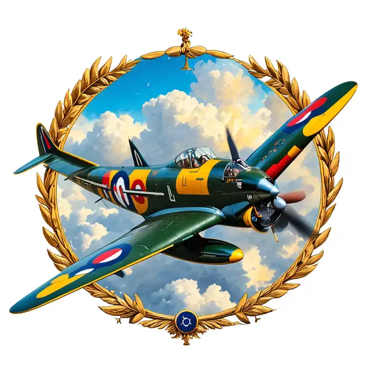 Horse Racing Spitfire Fighter Plane