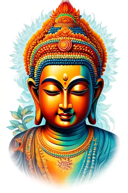 Buddha And Theyyam Face Combined